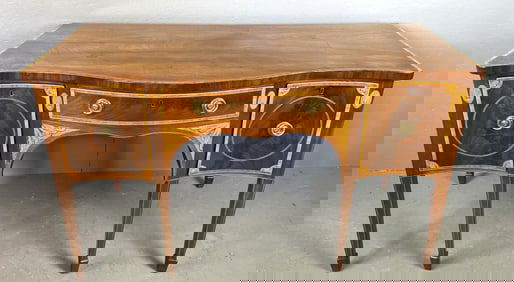 Georgian Mahogany & Highly Inlaid Sideboard