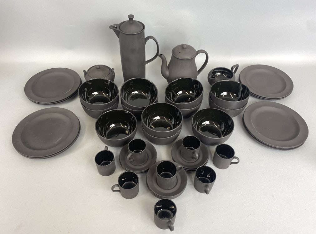 Wedgwood Black Basalt Luncheon Set (1 of 8)