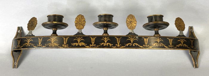 Regency Style Tole 3 Light Sconce
