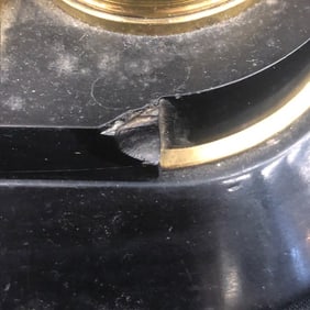 Brass Clock Barometer Thermometer and Compass