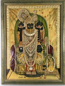 Krishna Embellished Framed Print