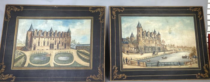 Pair of European Castle Scenes
