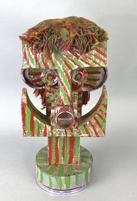 Canadian Folk Art Mask Signed Tinkl