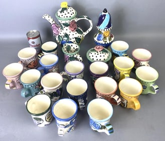 Group of Ceramic Tea Set Items