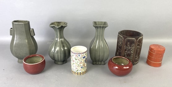 Group of Chinese Vases w/ Others