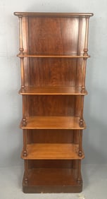 19th C. Mahogany Open Bookcase