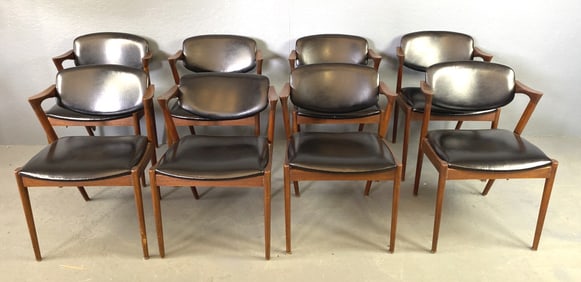 Set of Eight MCM Dining Chairs
