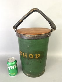 Green Fire Bucket w/ Lid