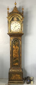 Georgian Japanned Tall Case Clock
