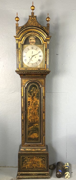 Georgian Japanned Tall Case Clock (1 of 12)