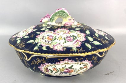 18th C. Large Worcester Soup Tureen