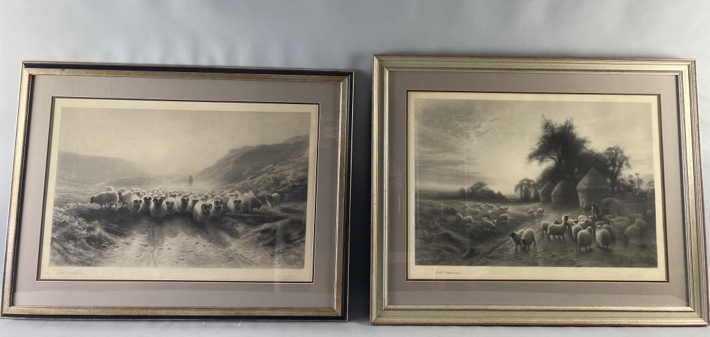 Two Sheep Etchings by Joseph Farquharson (1 of 6)