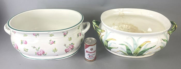 2 Porcelain Foot Baths