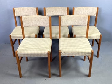 Set of 5 Danish MCM Dining Chairs