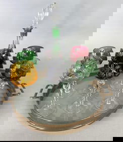 Bohemian Glass Style Drink Set