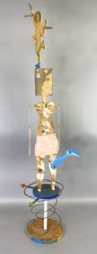 Folk Art Sculpture Signed Tinkl