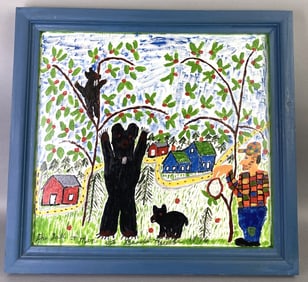 The Fall of Man Folk Art Painting