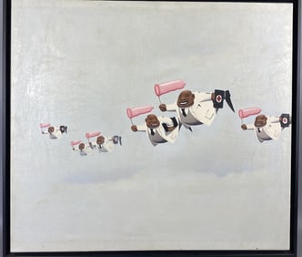Chinese Painting of 6 Flying Doctors