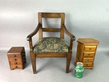 Child's Chair w/ 2 Jewelry Chests
