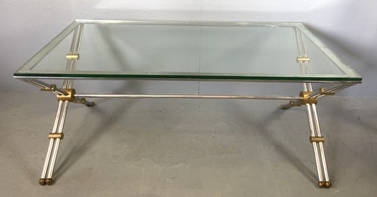 MCM John Vesey Chrome & Brass Dining Table