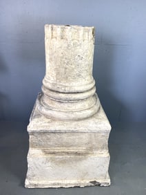 Large Plaster Column Form Pedestal