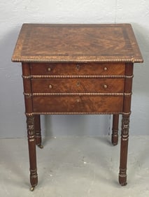 Regency Mahogany Two Drawer Worktable