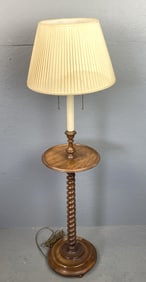 Walnut Barley Twist Floor Lamp