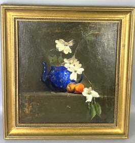K. Alvis Still Life of Flowers and Fruit