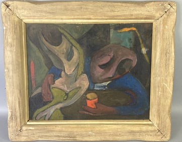 Abstract Painting Oil on Board