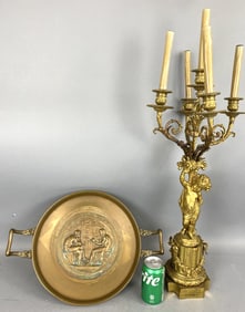 F. Barbedienne Bronze Tazza w/ Candelabra