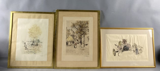 Group of 3 Etchings J.R.Raffailli