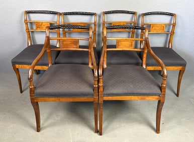 Set of 6 Regency Style Dining Chairs