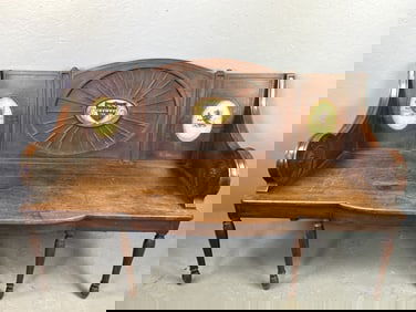 19th C. English Mahogany Hall Bench