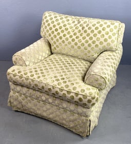 Green Polka Dot Upholster Lounge Chair