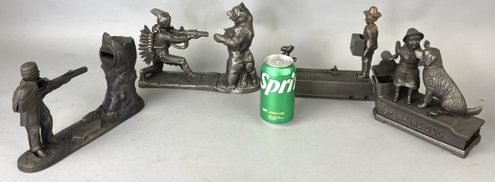 Group of 4 Cast Iron Mechanical Banks