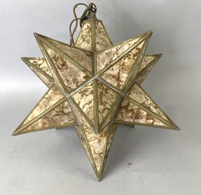 Mica Star Form Hanging Lamp