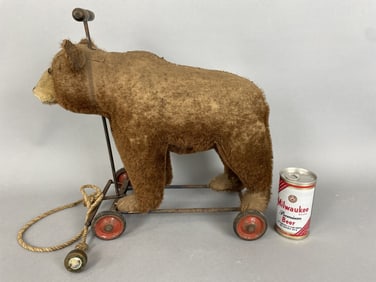 Antique Steiff Style Bear Pull Toy