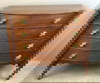 Federal Mahogany Bow Front Chest