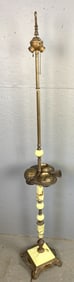 Uranium Glass Smoking Stand & Floor Lamp