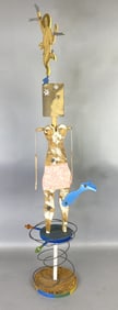 Folk Art Sculpture Signed Tinkl