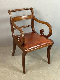 Regency Mahogany Open Armchair