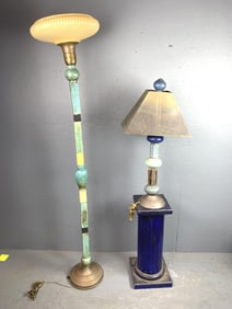 Studio Pottery Sculptural Table & Floor Lamp