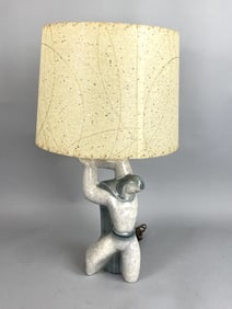 Heifetz Style MCM Ceramic Figure Table Lamp