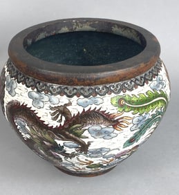 Cloisonne Planter w/ Dragon Motif