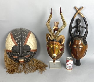 Group of 3 African Masks