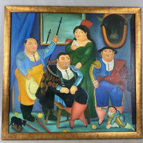After Botero "Family Scene"
