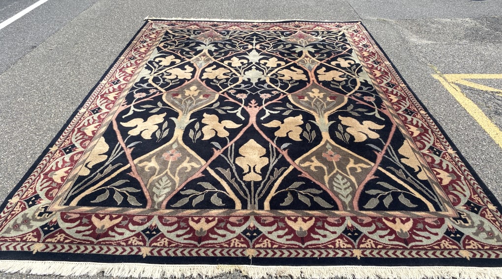 Hand Woven Floral Design Carpet (1 of 6)