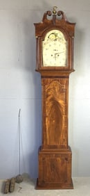 19th C. Mahogany Tall Case Clock
