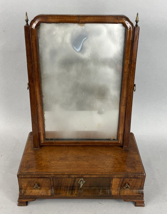 Georgian Style Walnut Dresser Mirror (1 of 6)