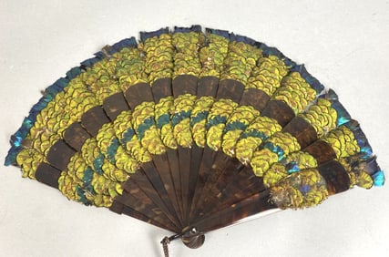 Peacock Feathered Fan